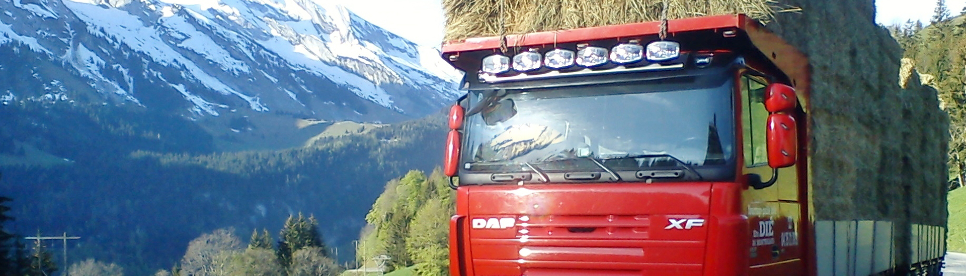 Transport de foin en haute montagne